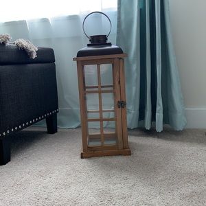✨Like New Farmhouse Wooden Glass Large Candle Lantern